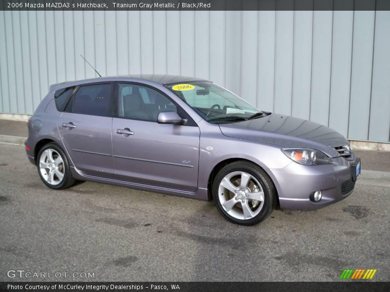 Titanium Gray Metallic / Black/Red 2006 Mazda MAZDA3 s Hatchback