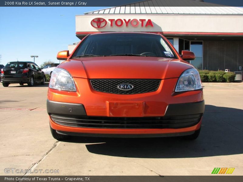 Sunset Orange / Gray 2008 Kia Rio LX Sedan