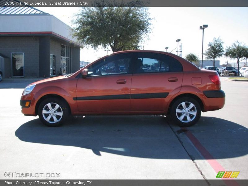 Sunset Orange / Gray 2008 Kia Rio LX Sedan