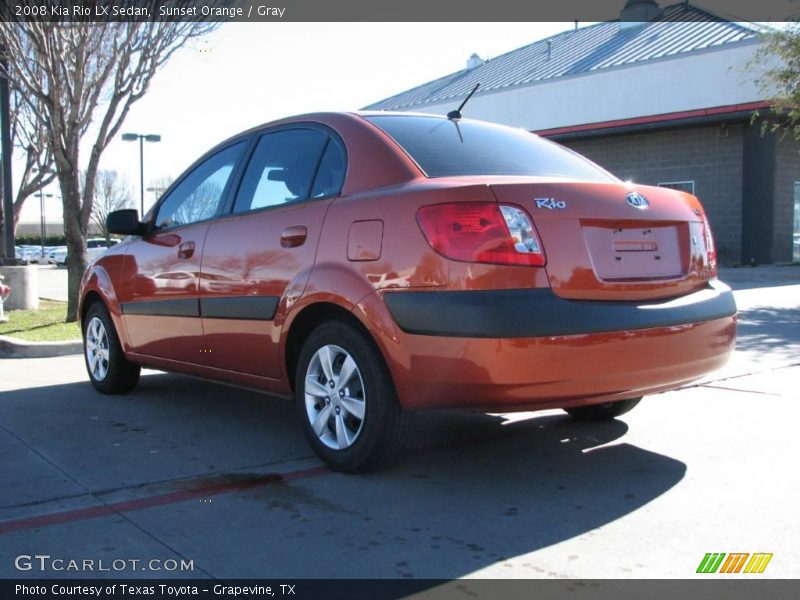 Sunset Orange / Gray 2008 Kia Rio LX Sedan