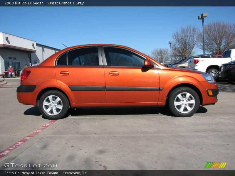 Sunset Orange / Gray 2008 Kia Rio LX Sedan
