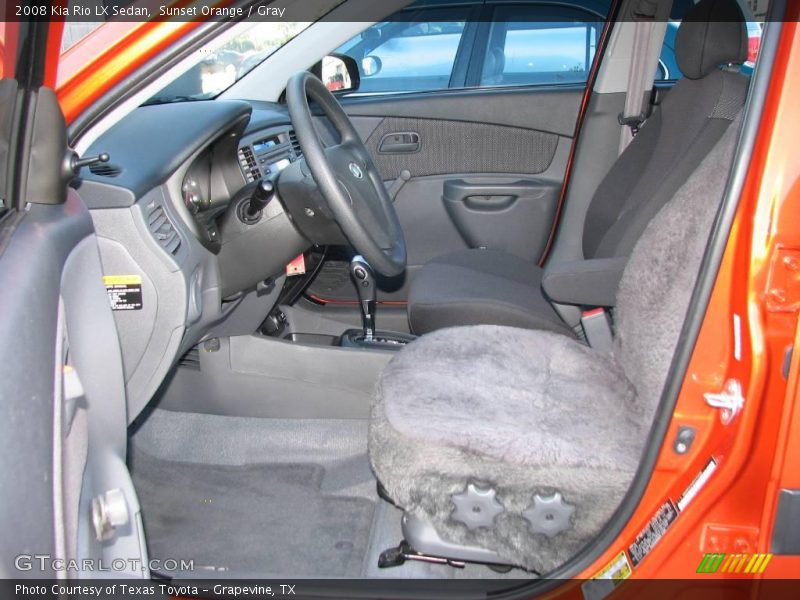 Sunset Orange / Gray 2008 Kia Rio LX Sedan