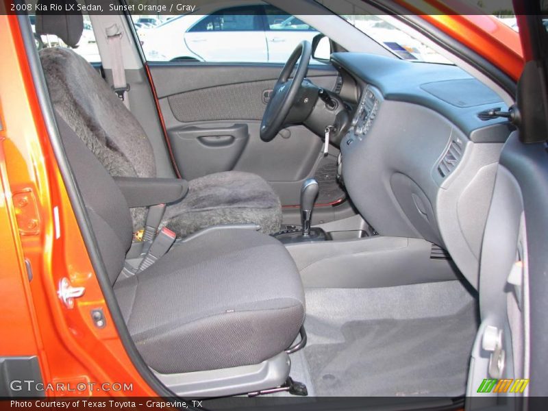 Sunset Orange / Gray 2008 Kia Rio LX Sedan