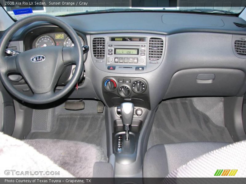 Sunset Orange / Gray 2008 Kia Rio LX Sedan