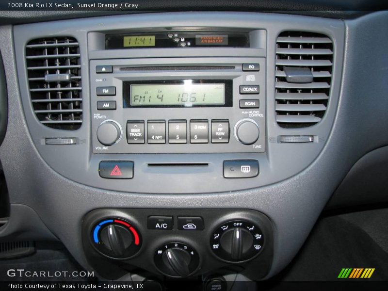 Sunset Orange / Gray 2008 Kia Rio LX Sedan