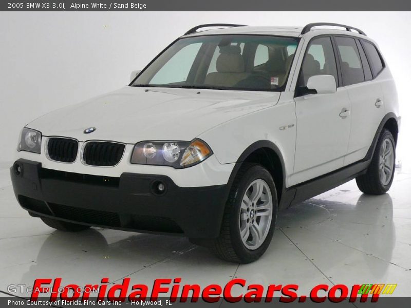 Alpine White / Sand Beige 2005 BMW X3 3.0i