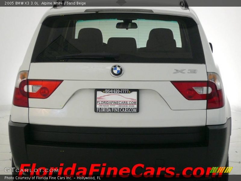 Alpine White / Sand Beige 2005 BMW X3 3.0i
