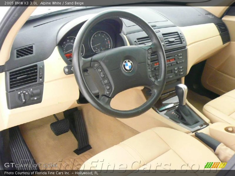 Alpine White / Sand Beige 2005 BMW X3 3.0i