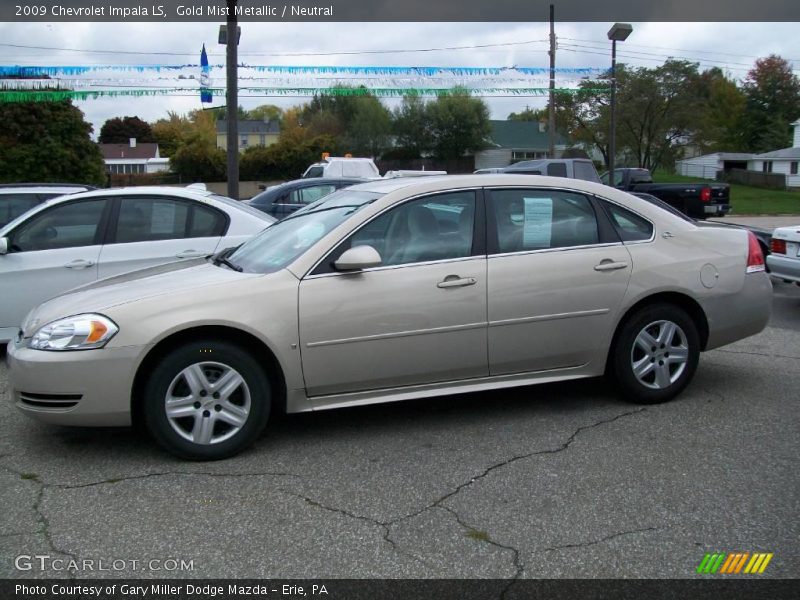 Gold Mist Metallic / Neutral 2009 Chevrolet Impala LS