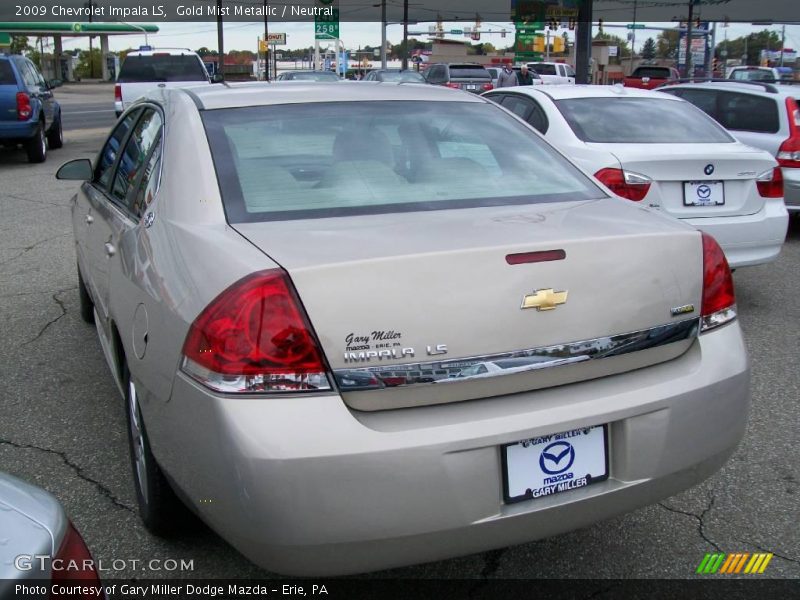 Gold Mist Metallic / Neutral 2009 Chevrolet Impala LS