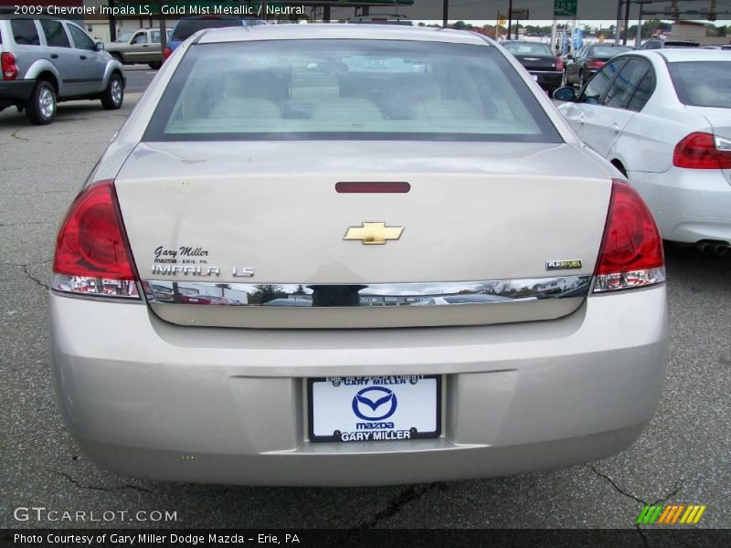 Gold Mist Metallic / Neutral 2009 Chevrolet Impala LS