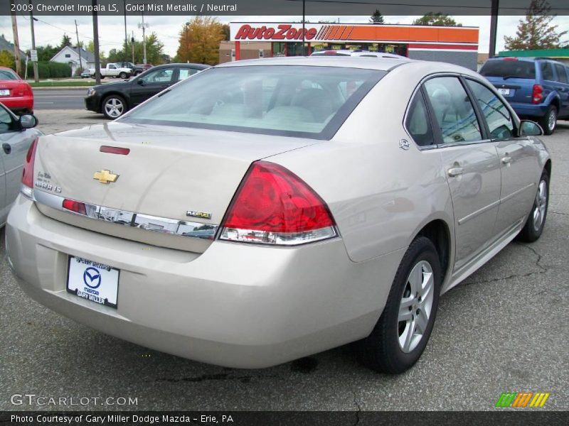 Gold Mist Metallic / Neutral 2009 Chevrolet Impala LS