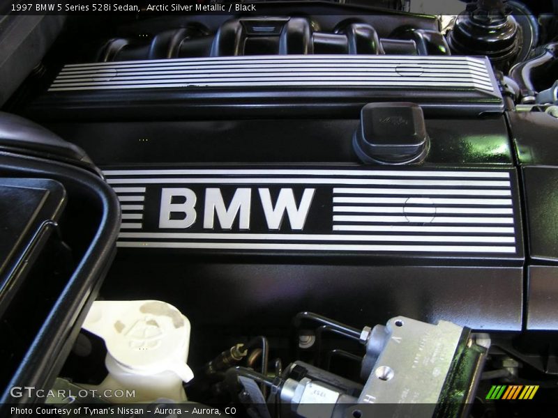 Arctic Silver Metallic / Black 1997 BMW 5 Series 528i Sedan
