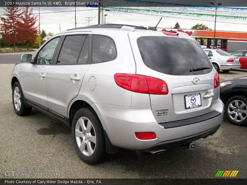 Bright Silver / Gray 2007 Hyundai Santa Fe SE 4WD