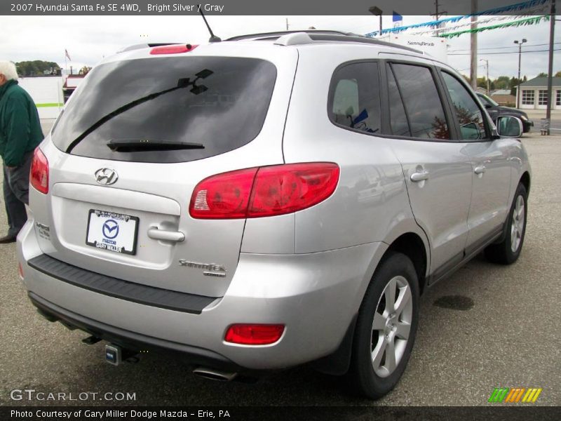 Bright Silver / Gray 2007 Hyundai Santa Fe SE 4WD