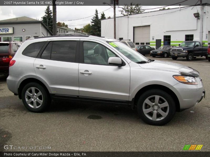 Bright Silver / Gray 2007 Hyundai Santa Fe SE 4WD