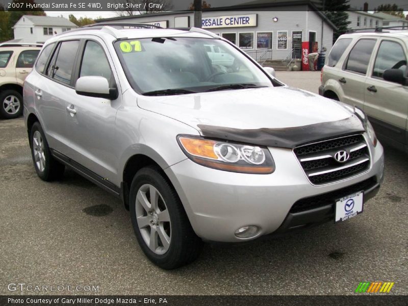 Bright Silver / Gray 2007 Hyundai Santa Fe SE 4WD