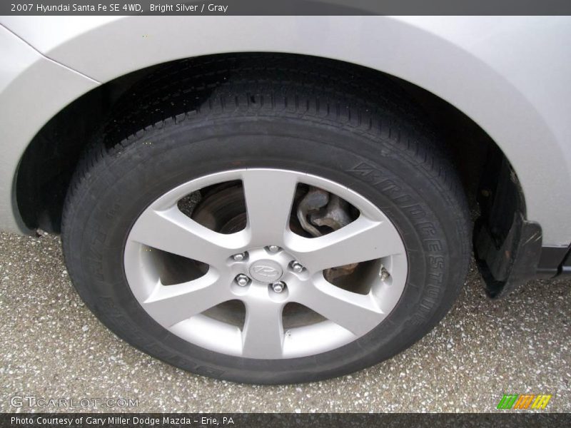 Bright Silver / Gray 2007 Hyundai Santa Fe SE 4WD