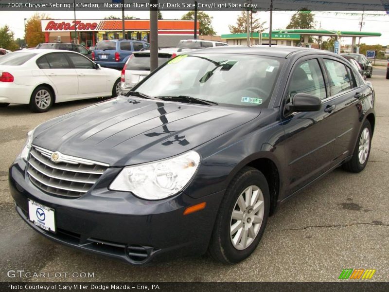 Marathon Blue Pearl / Dark Slate Gray/Light Slate Gray 2008 Chrysler Sebring LX Sedan