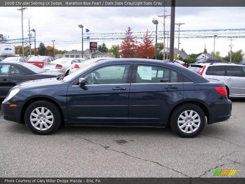 Marathon Blue Pearl / Dark Slate Gray/Light Slate Gray 2008 Chrysler Sebring LX Sedan