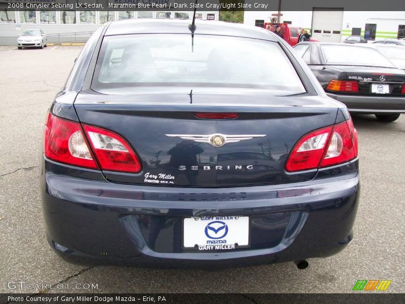 Marathon Blue Pearl / Dark Slate Gray/Light Slate Gray 2008 Chrysler Sebring LX Sedan