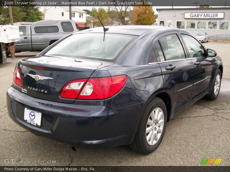 Marathon Blue Pearl / Dark Slate Gray/Light Slate Gray 2008 Chrysler Sebring LX Sedan