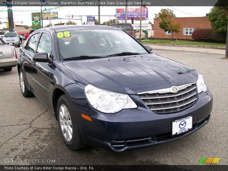 Marathon Blue Pearl / Dark Slate Gray/Light Slate Gray 2008 Chrysler Sebring LX Sedan