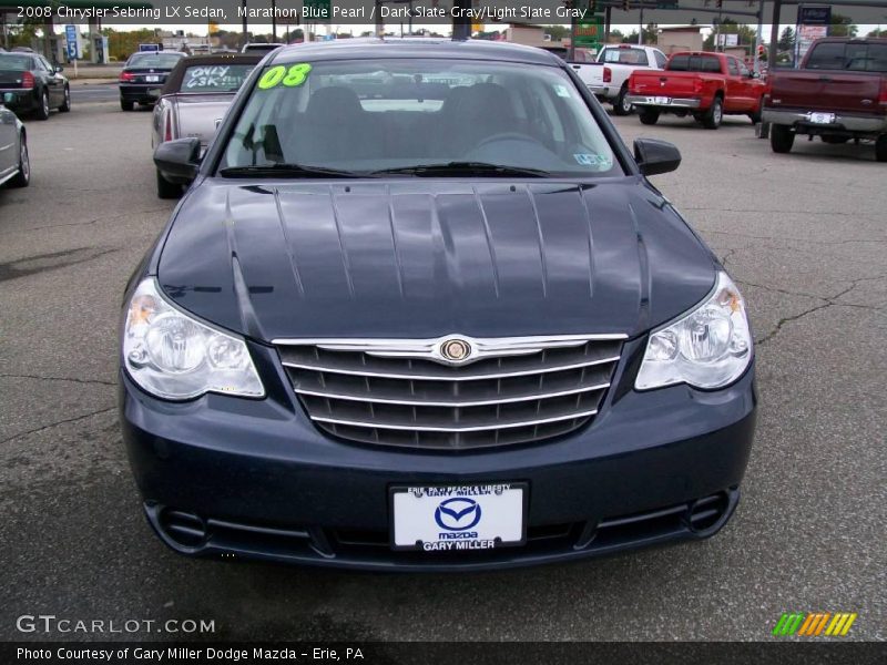 Marathon Blue Pearl / Dark Slate Gray/Light Slate Gray 2008 Chrysler Sebring LX Sedan