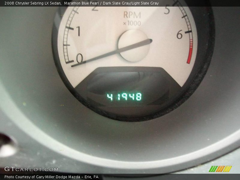 Marathon Blue Pearl / Dark Slate Gray/Light Slate Gray 2008 Chrysler Sebring LX Sedan