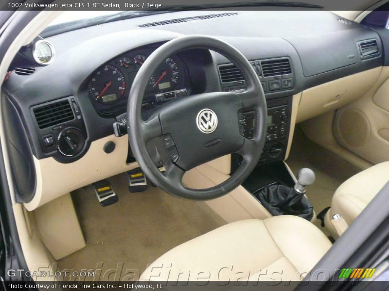 Black / Beige 2002 Volkswagen Jetta GLS 1.8T Sedan