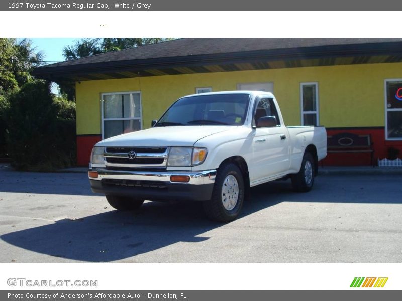 White / Grey 1997 Toyota Tacoma Regular Cab