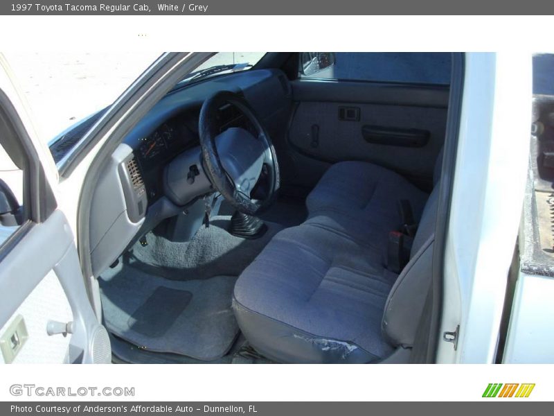 White / Grey 1997 Toyota Tacoma Regular Cab