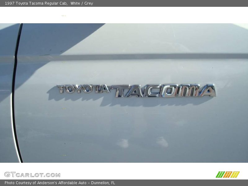 White / Grey 1997 Toyota Tacoma Regular Cab