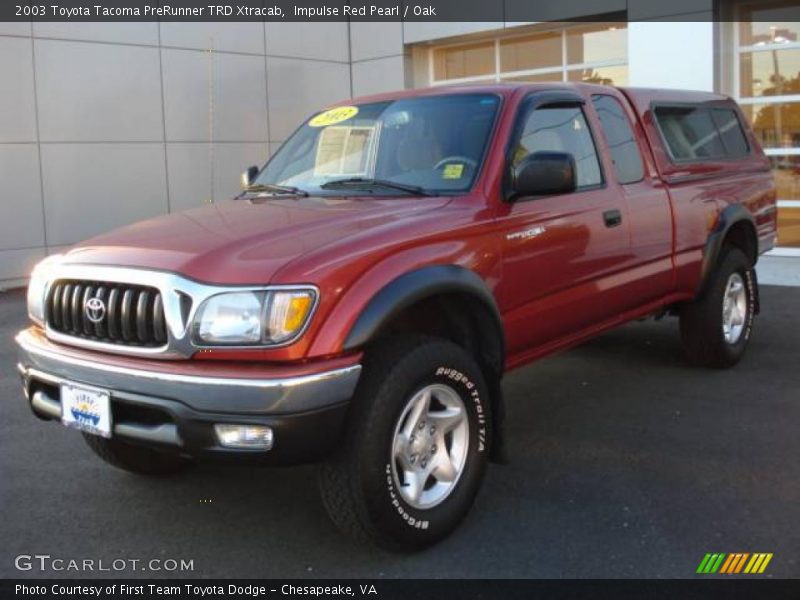 Impulse Red Pearl / Oak 2003 Toyota Tacoma PreRunner TRD Xtracab