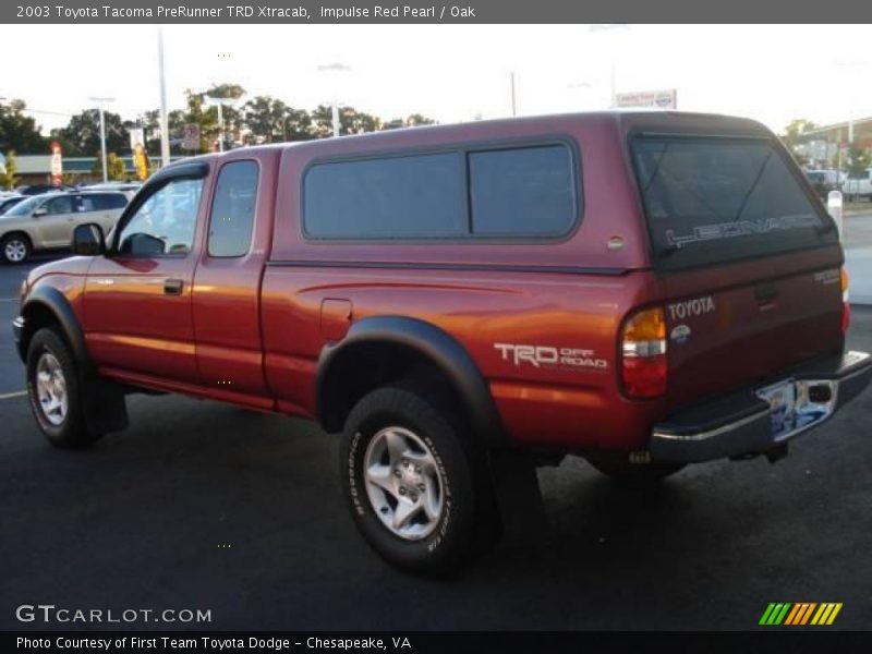 Impulse Red Pearl / Oak 2003 Toyota Tacoma PreRunner TRD Xtracab