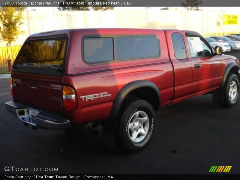 Impulse Red Pearl / Oak 2003 Toyota Tacoma PreRunner TRD Xtracab