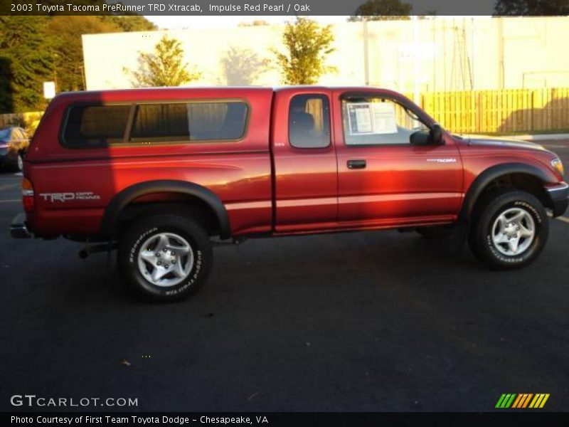 Impulse Red Pearl / Oak 2003 Toyota Tacoma PreRunner TRD Xtracab