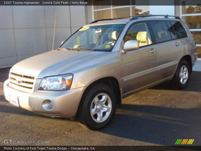 Sonora Gold Pearl / Ivory Beige 2007 Toyota Highlander