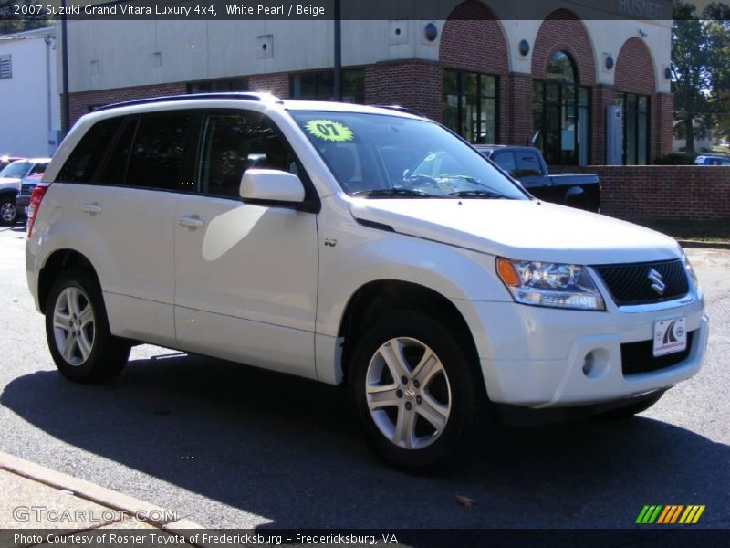 White Pearl / Beige 2007 Suzuki Grand Vitara Luxury 4x4