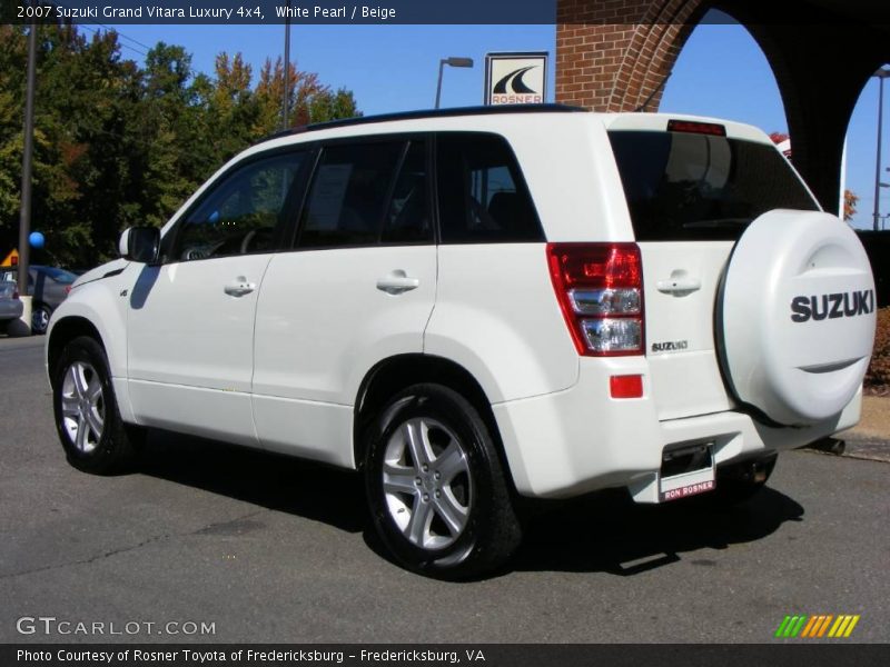 White Pearl / Beige 2007 Suzuki Grand Vitara Luxury 4x4