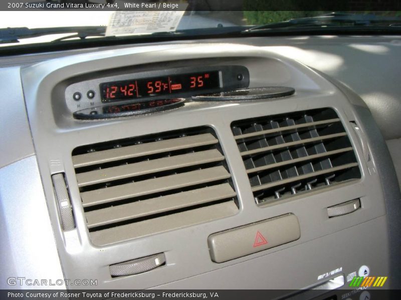 White Pearl / Beige 2007 Suzuki Grand Vitara Luxury 4x4