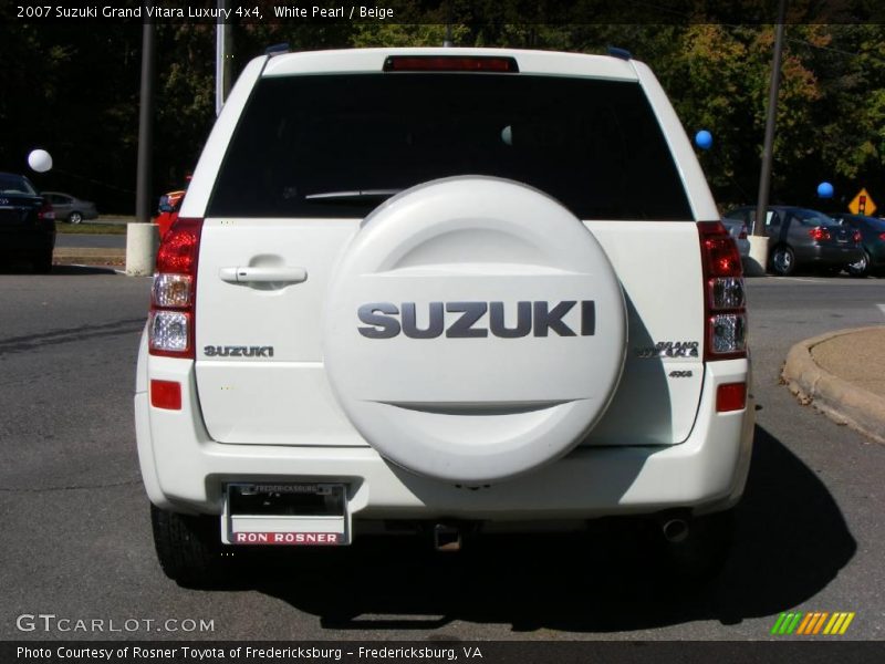 White Pearl / Beige 2007 Suzuki Grand Vitara Luxury 4x4