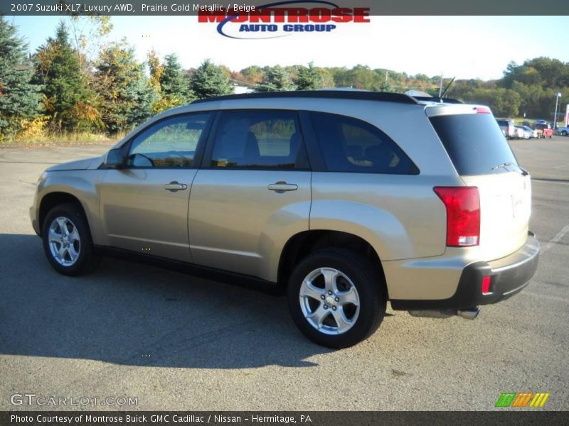 Prairie Gold Metallic / Beige 2007 Suzuki XL7 Luxury AWD