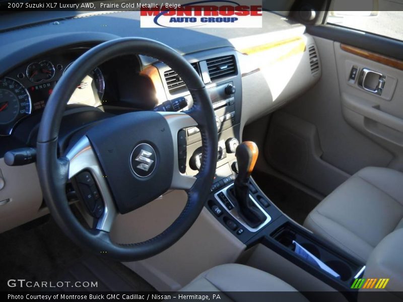 Prairie Gold Metallic / Beige 2007 Suzuki XL7 Luxury AWD