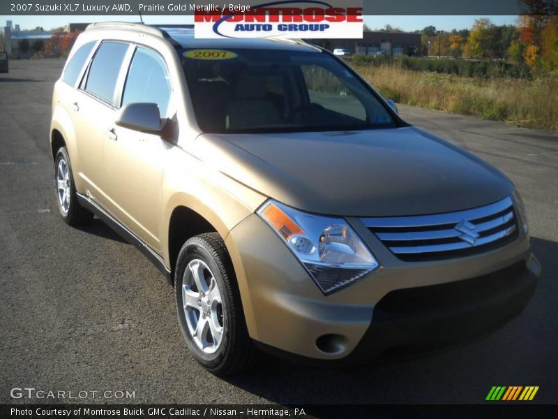 Prairie Gold Metallic / Beige 2007 Suzuki XL7 Luxury AWD
