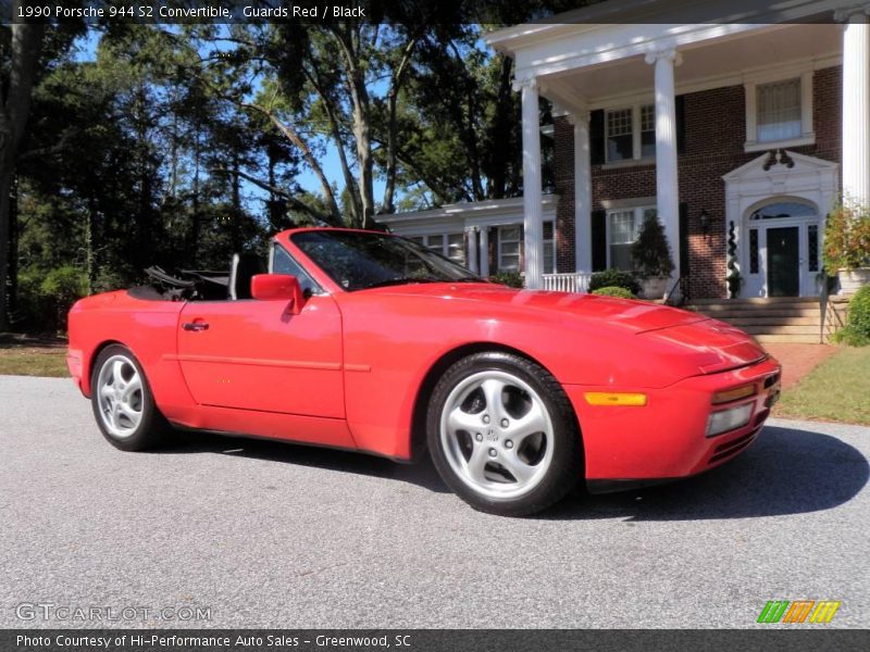 Guards Red / Black 1990 Porsche 944 S2 Convertible