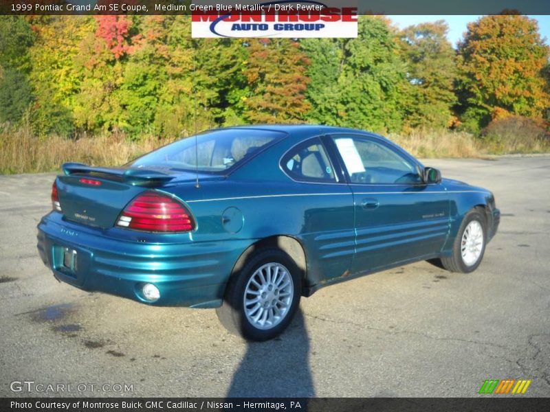 Medium Green Blue Metallic / Dark Pewter 1999 Pontiac Grand Am SE Coupe