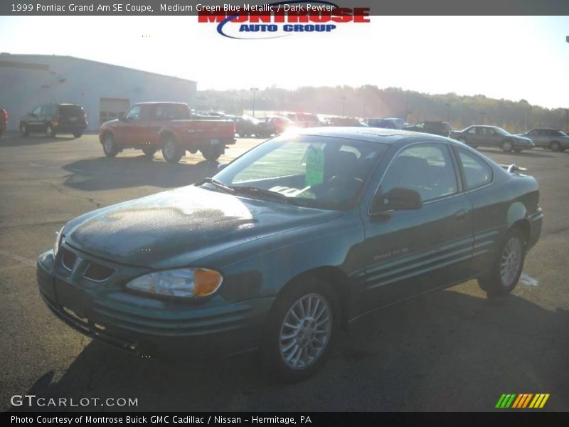 Medium Green Blue Metallic / Dark Pewter 1999 Pontiac Grand Am SE Coupe