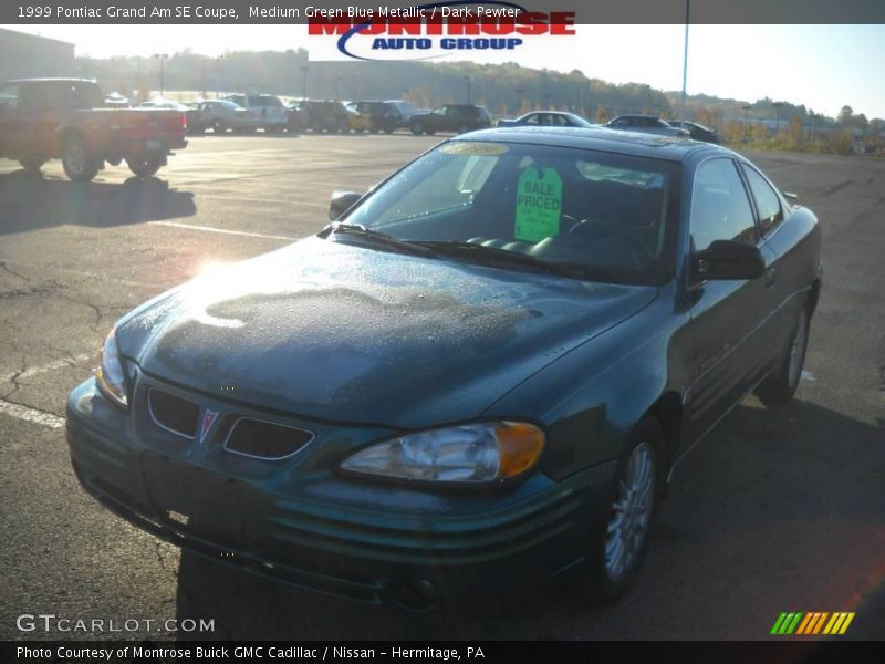 Medium Green Blue Metallic / Dark Pewter 1999 Pontiac Grand Am SE Coupe