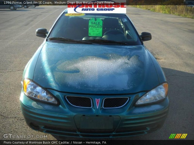 Medium Green Blue Metallic / Dark Pewter 1999 Pontiac Grand Am SE Coupe